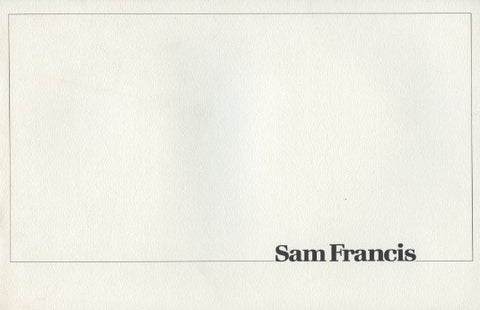 Sam Francis: Paintings