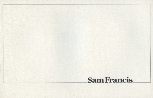 Sam Francis: Paintings